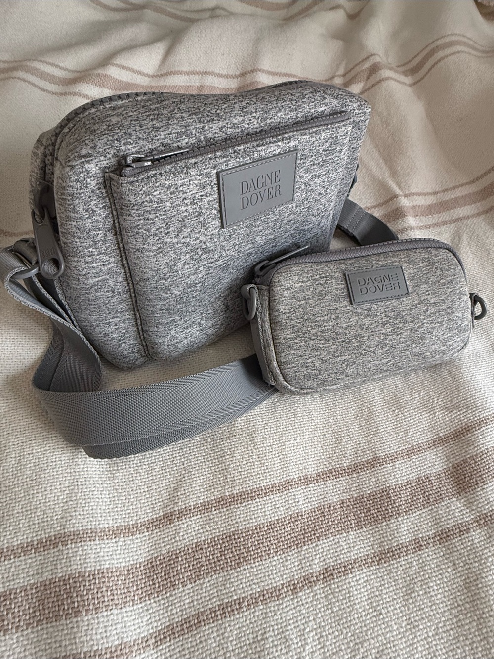 Dagne Dover Heather Gray Micah Crossbody Bag with Mara Phone Pouch